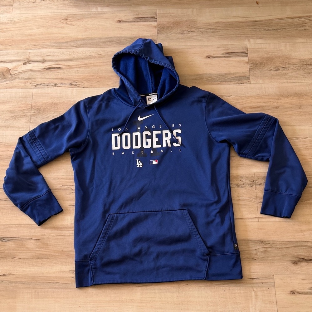 Official MLB Nike Los Angeles Dodgers Blue Therma-fit Hoodie